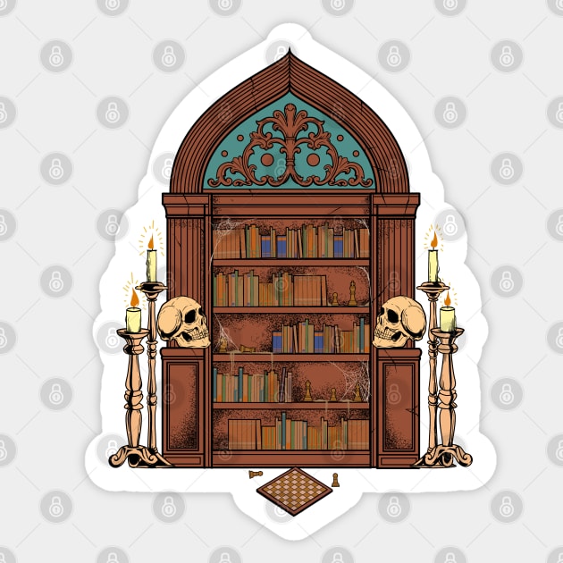 Gothic bookshelf top